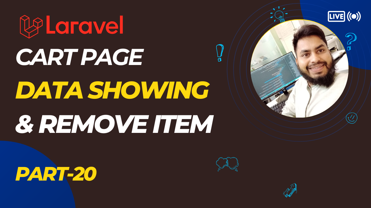 Cart Page Data & Remove Item from Cart | Laravel E-commerce Bangla Tutorial