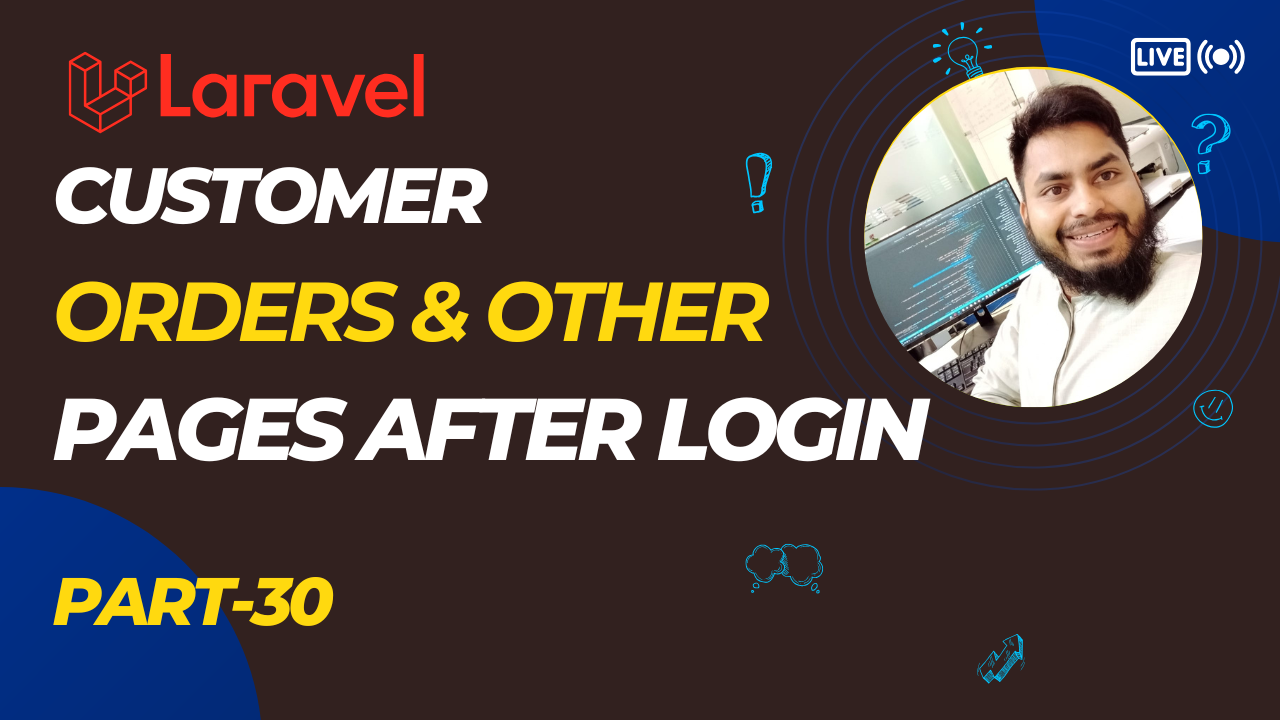 Customer Orders & Protected Pages After Login | Laravel E-commerce Bangla Tutorial