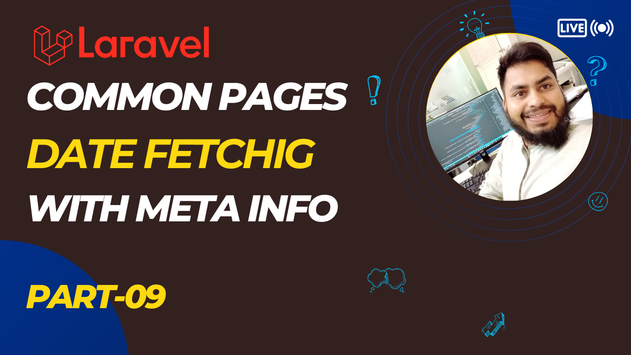 Fetching Common Pages with Meta Information from Database | Laravel E-commerce Bangla